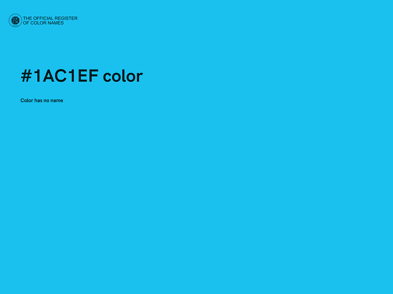 #1AC1EF color image