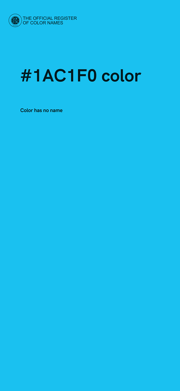 #1AC1F0 color image