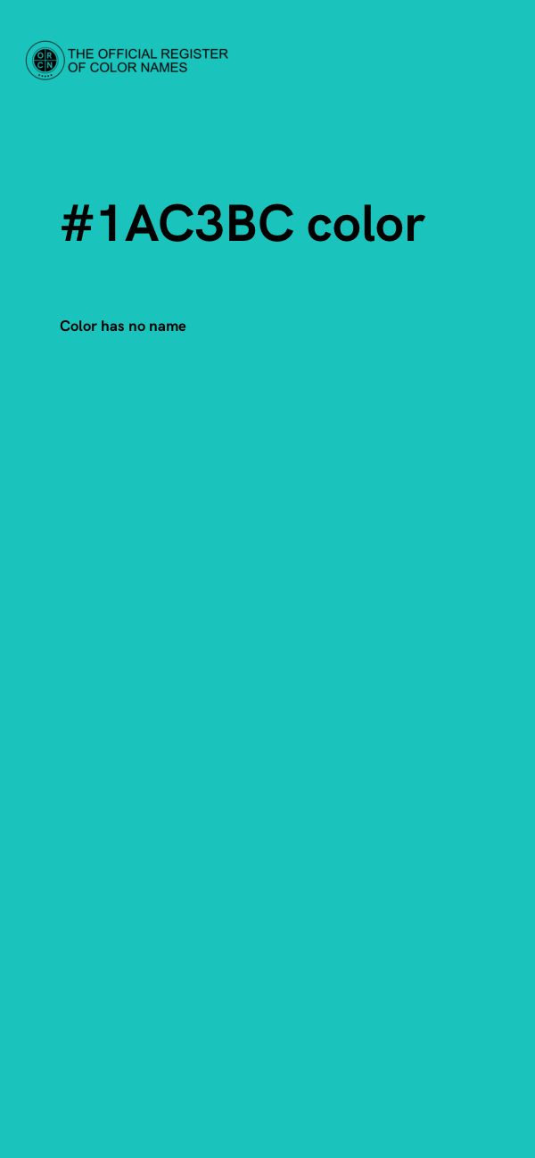 #1AC3BC color image