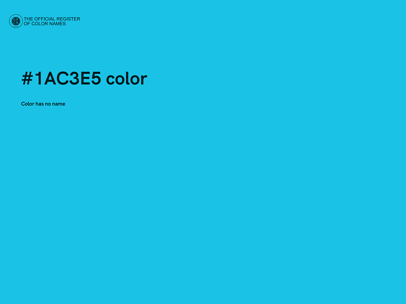 #1AC3E5 color image