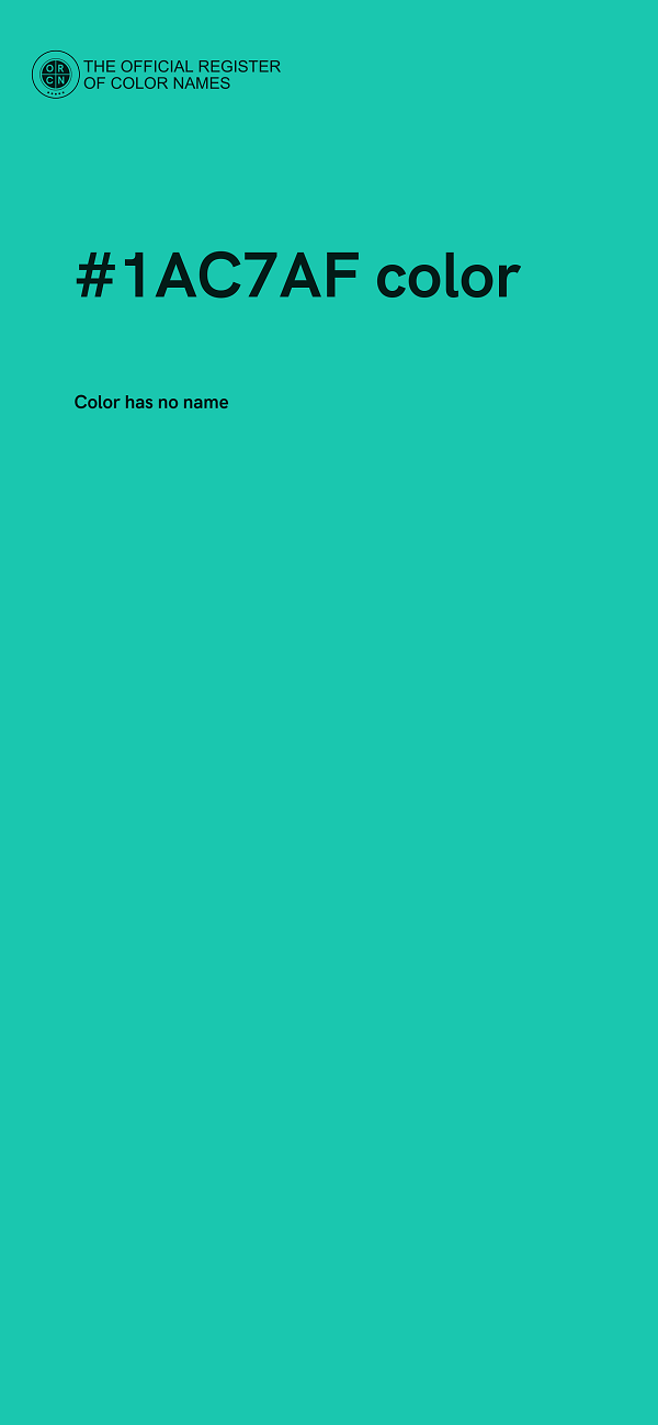 #1AC7AF color image