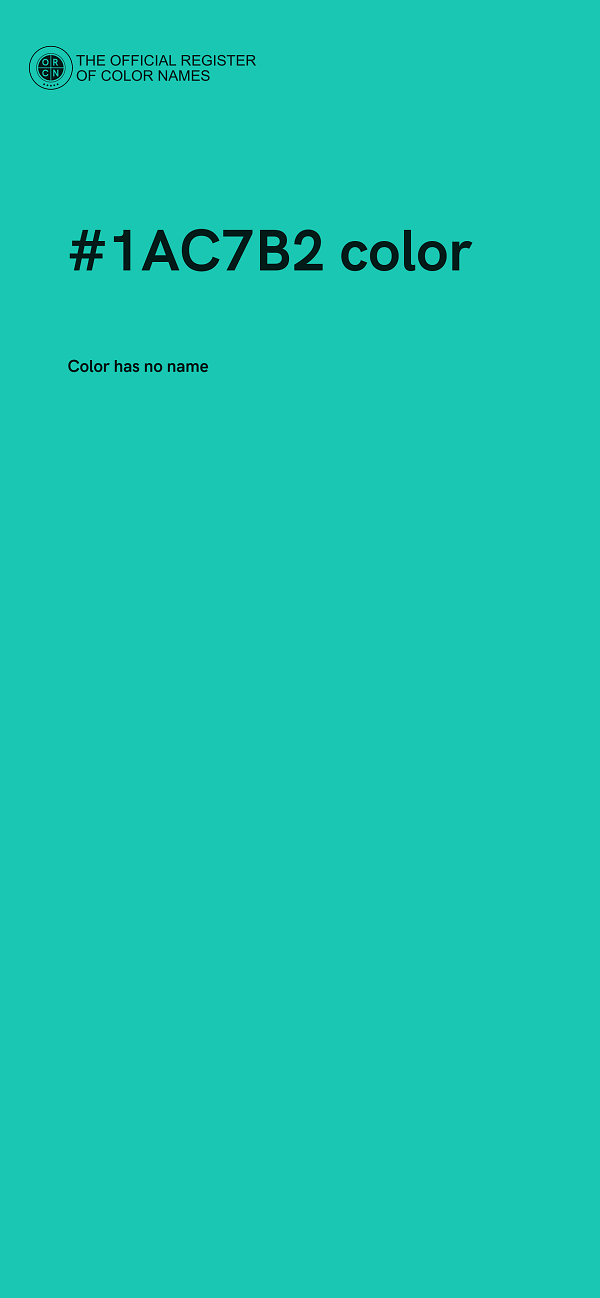 #1AC7B2 color image