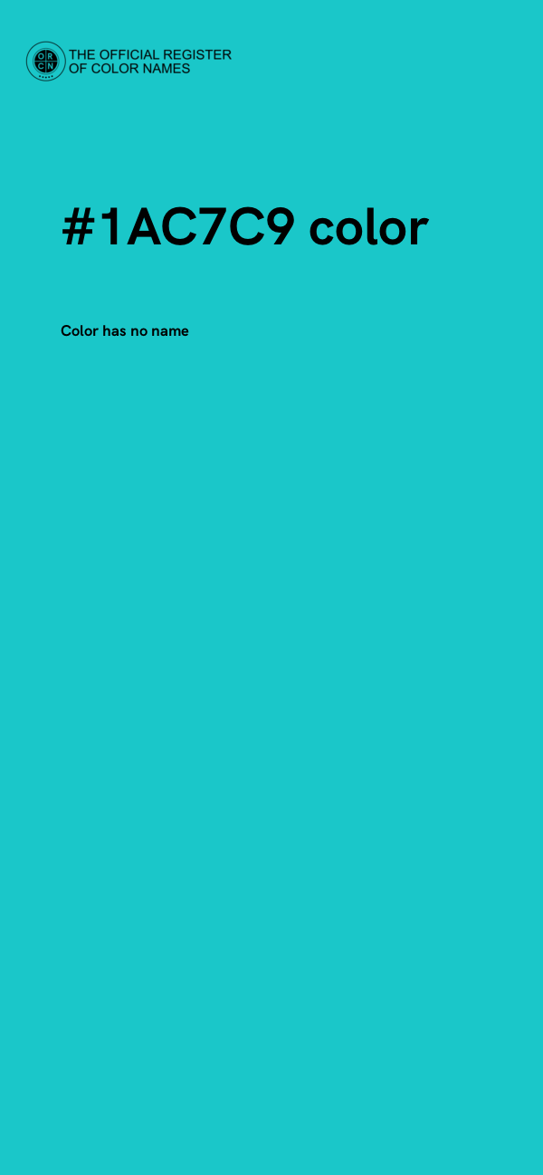 #1AC7C9 color image