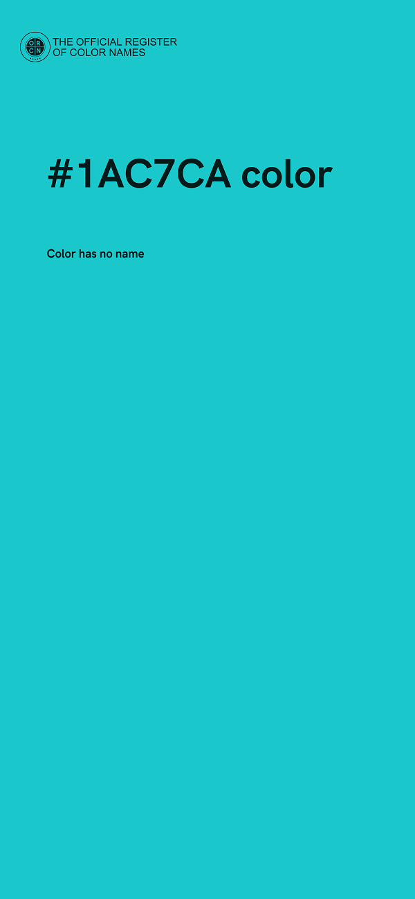 #1AC7CA color image