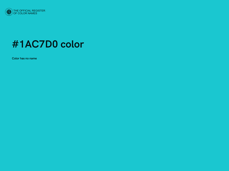 #1AC7D0 color image