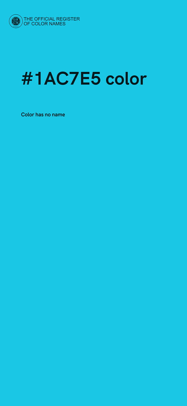 #1AC7E5 color image