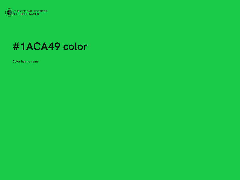 #1ACA49 color image