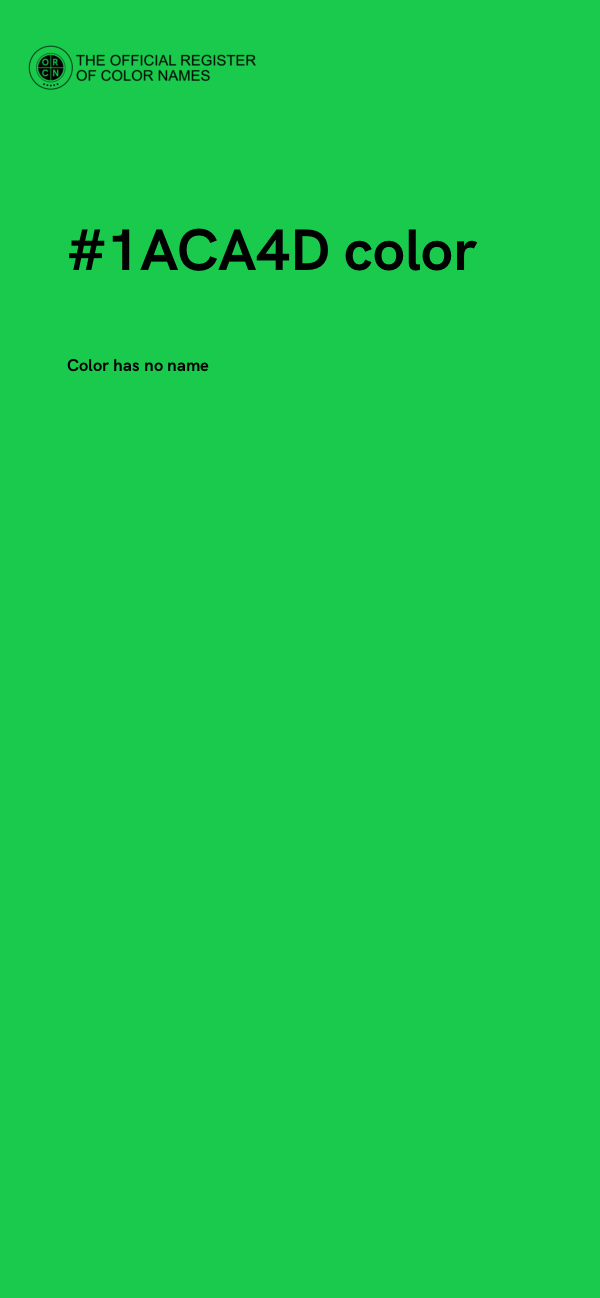 #1ACA4D color image