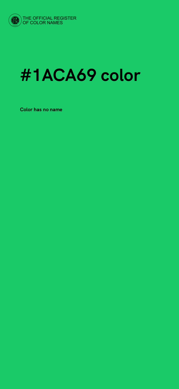 #1ACA69 color image