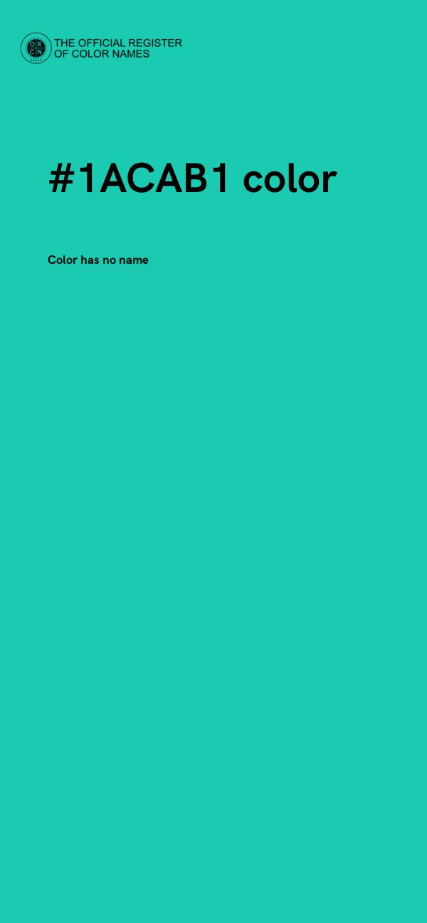 #1ACAB1 color image