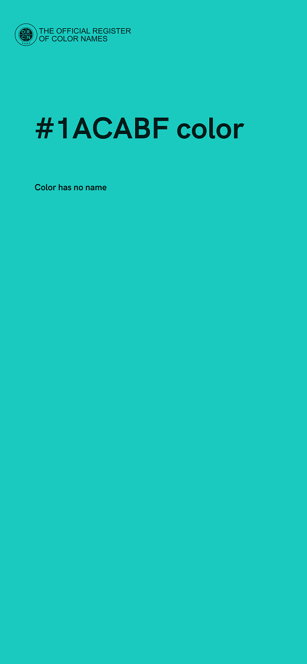 #1ACABF color image