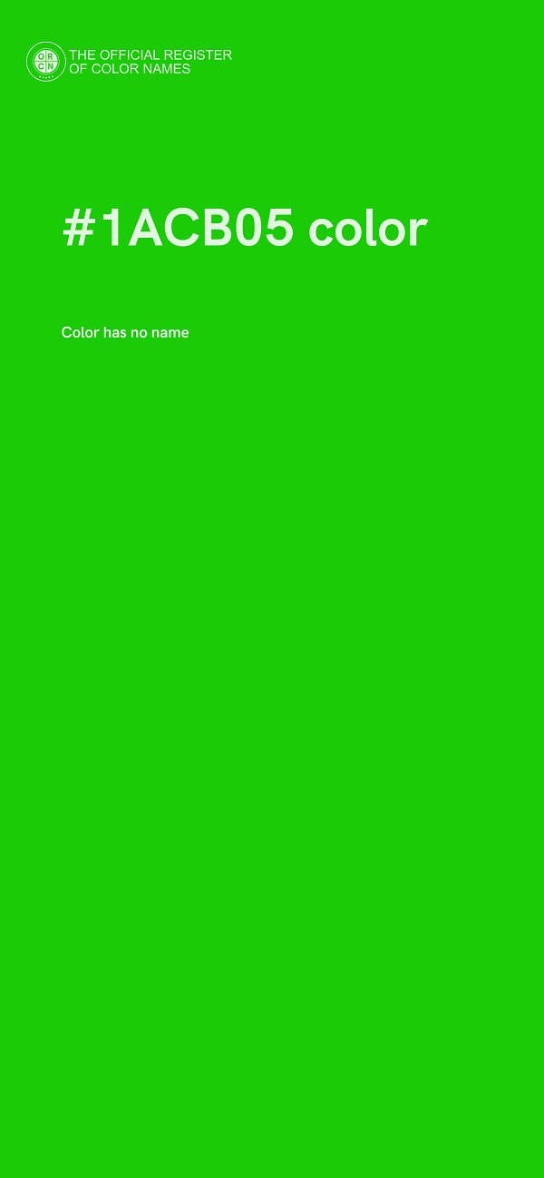 #1ACB05 color image