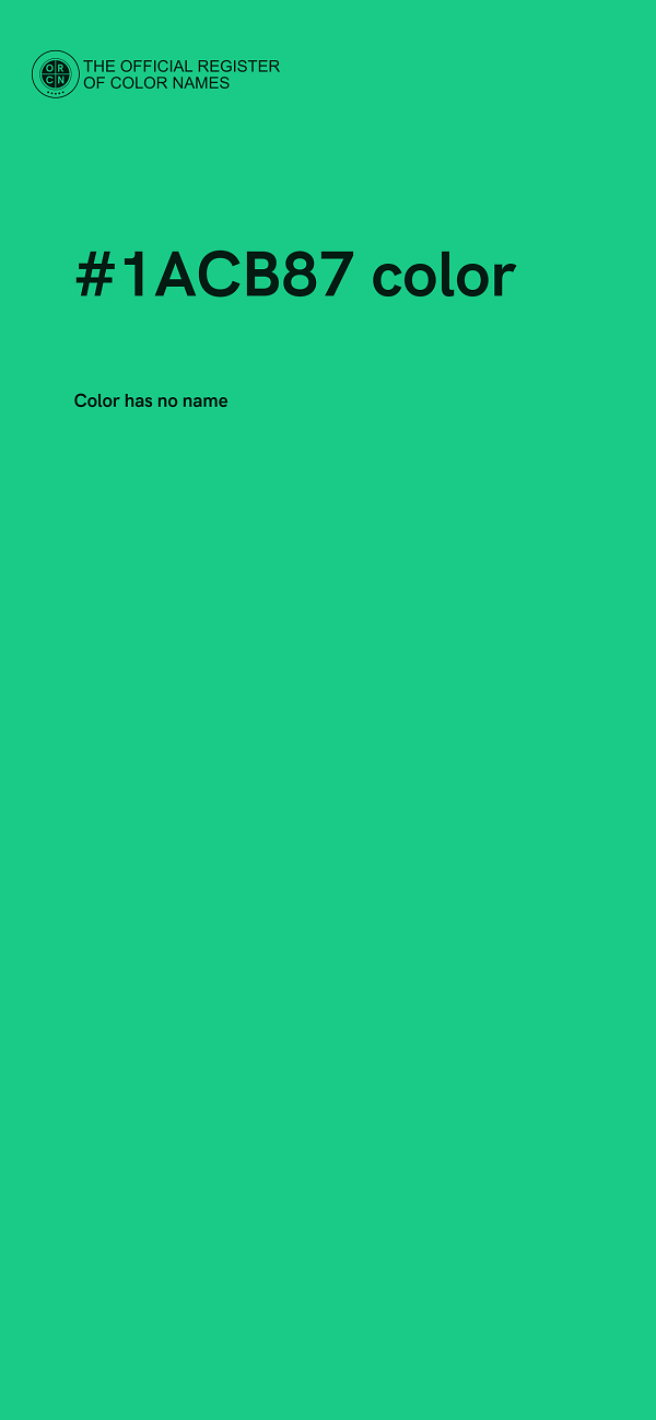 #1ACB87 color image