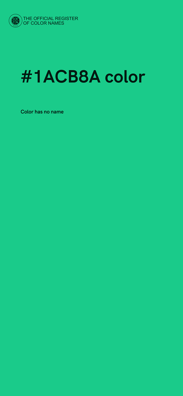#1ACB8A color image