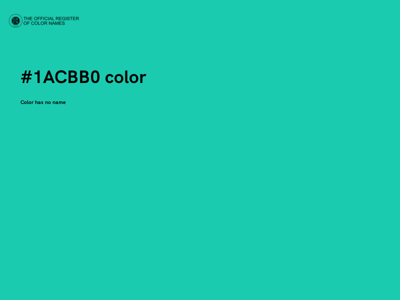 #1ACBB0 color image