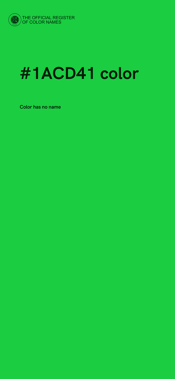 #1ACD41 color image