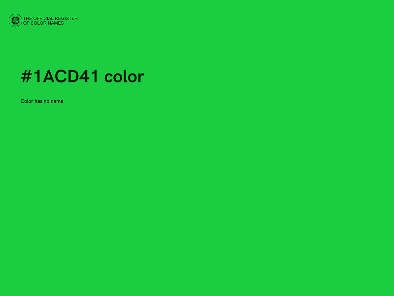 #1ACD41 color image