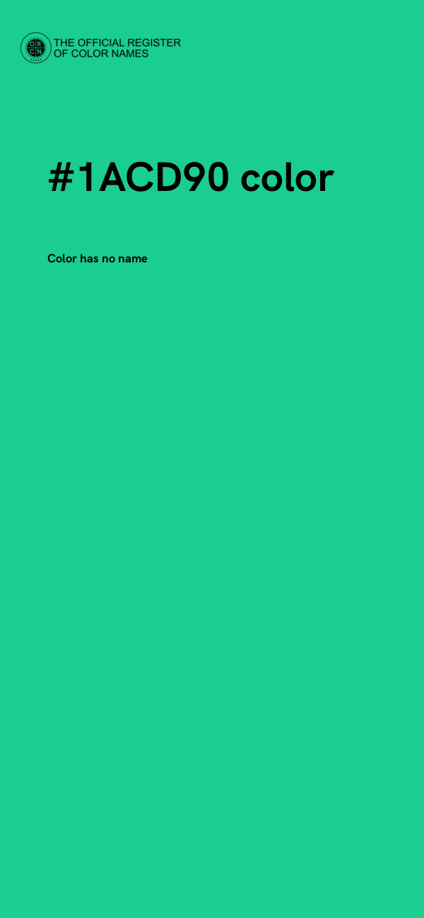 #1ACD90 color image