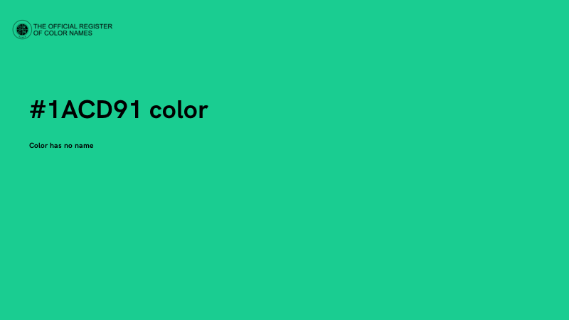 #1ACD91 color image