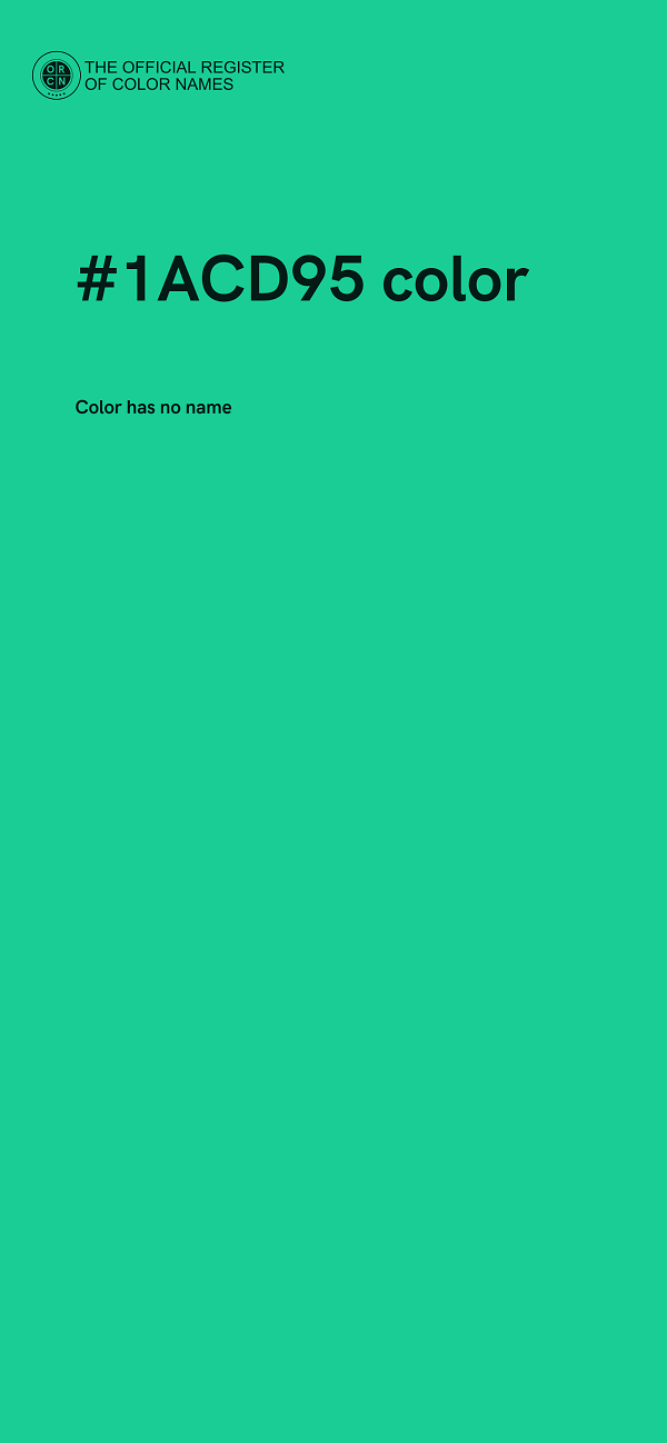 #1ACD95 color image