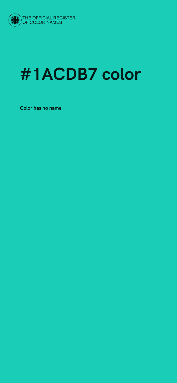 #1ACDB7 color image