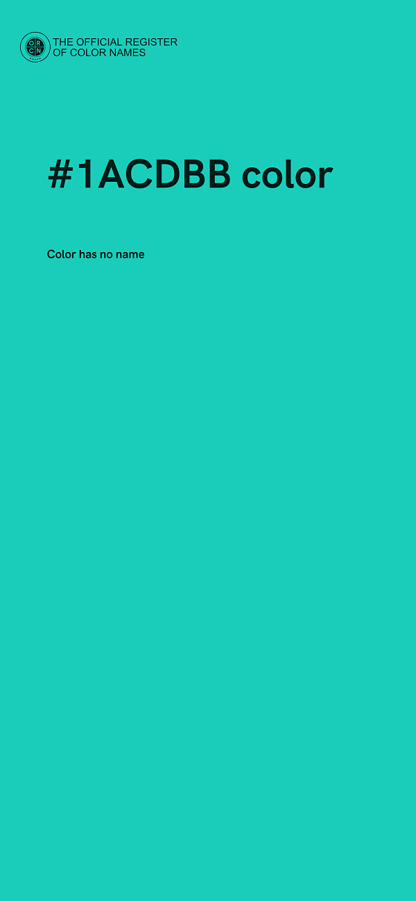 #1ACDBB color image