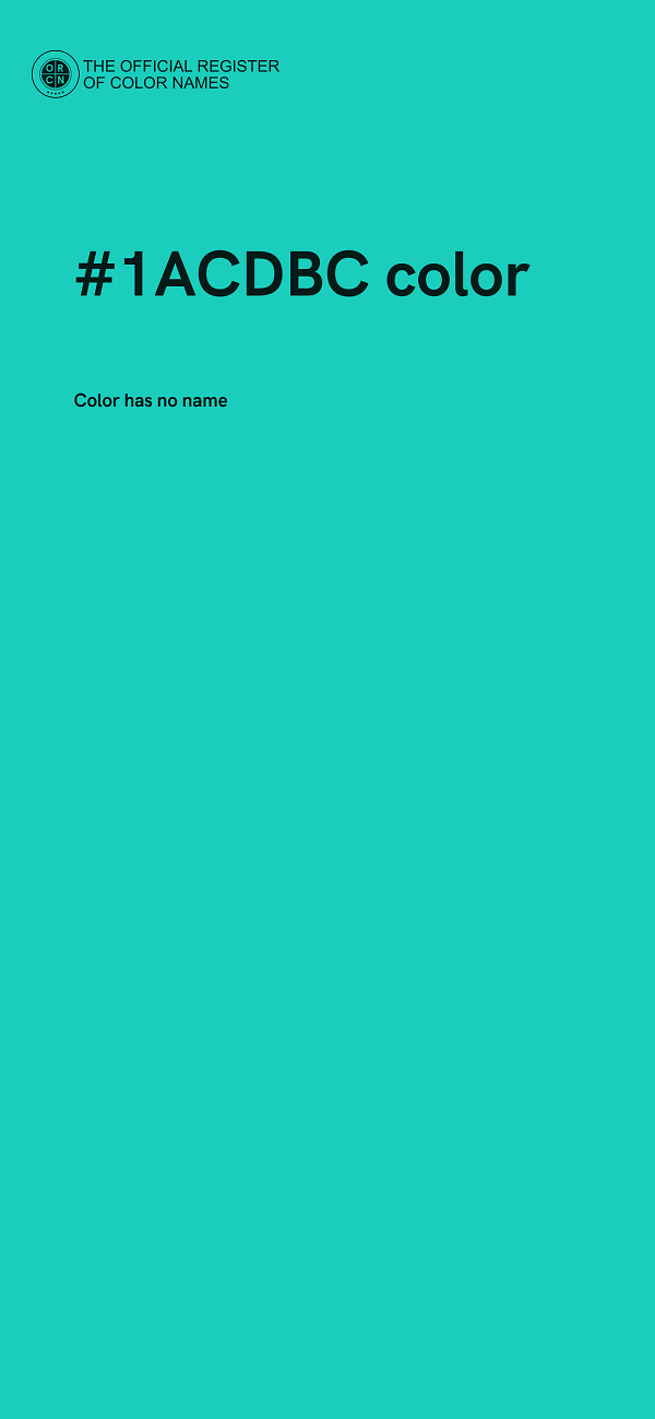 #1ACDBC color image
