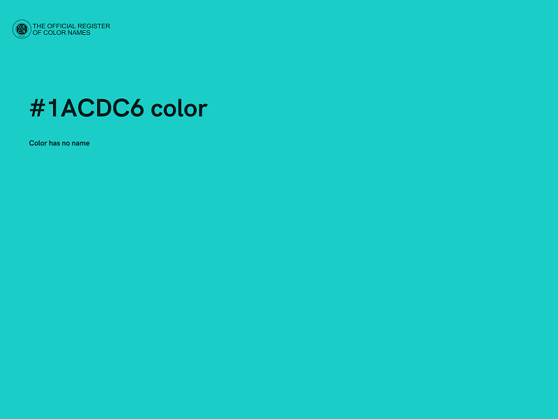 #1ACDC6 color image