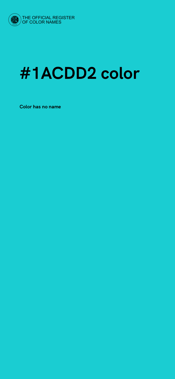 #1ACDD2 color image