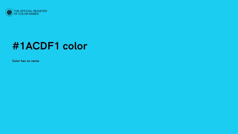#1ACDF1 color image