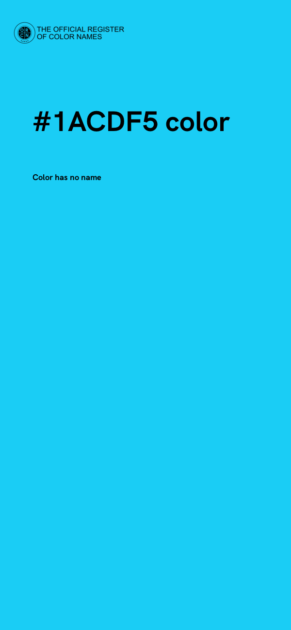 #1ACDF5 color image