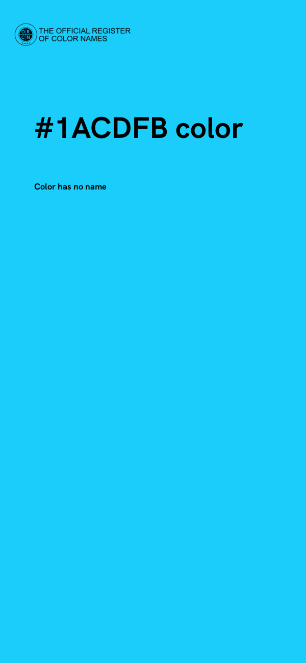 #1ACDFB color image