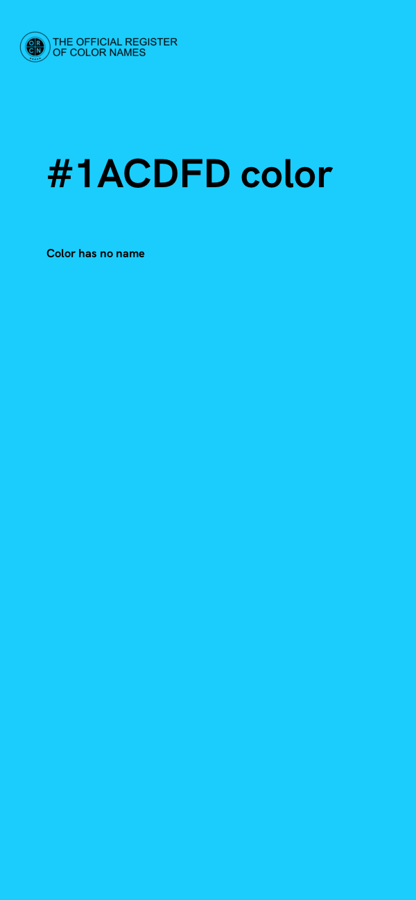 #1ACDFD color image