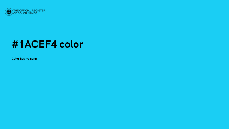 #1ACEF4 color image