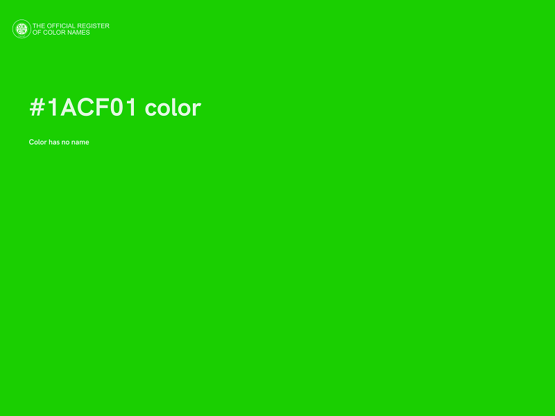 #1ACF01 color image