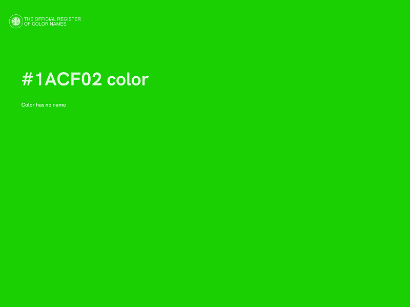 #1ACF02 color image