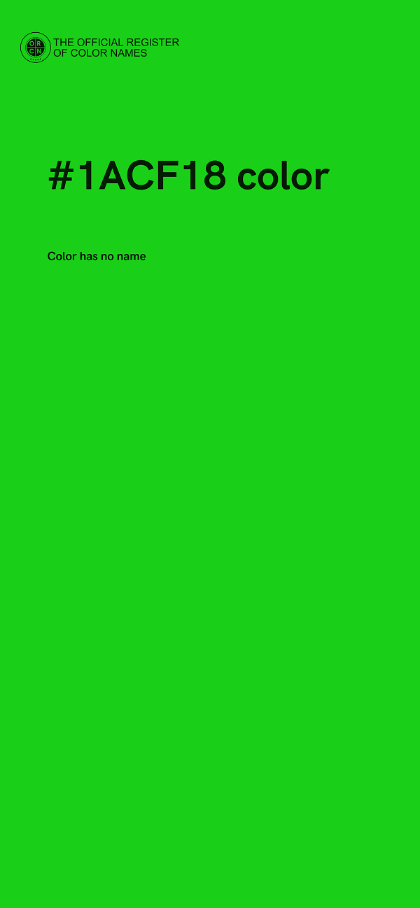 #1ACF18 color image