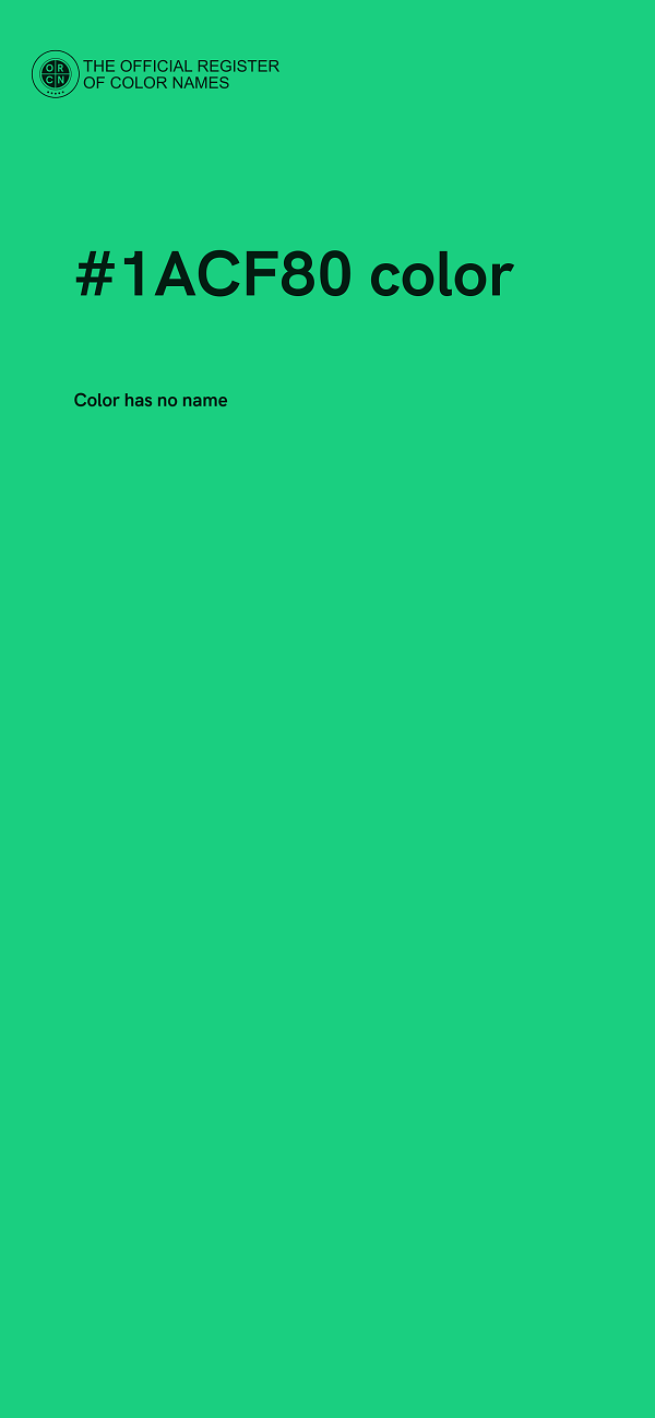 #1ACF80 color image