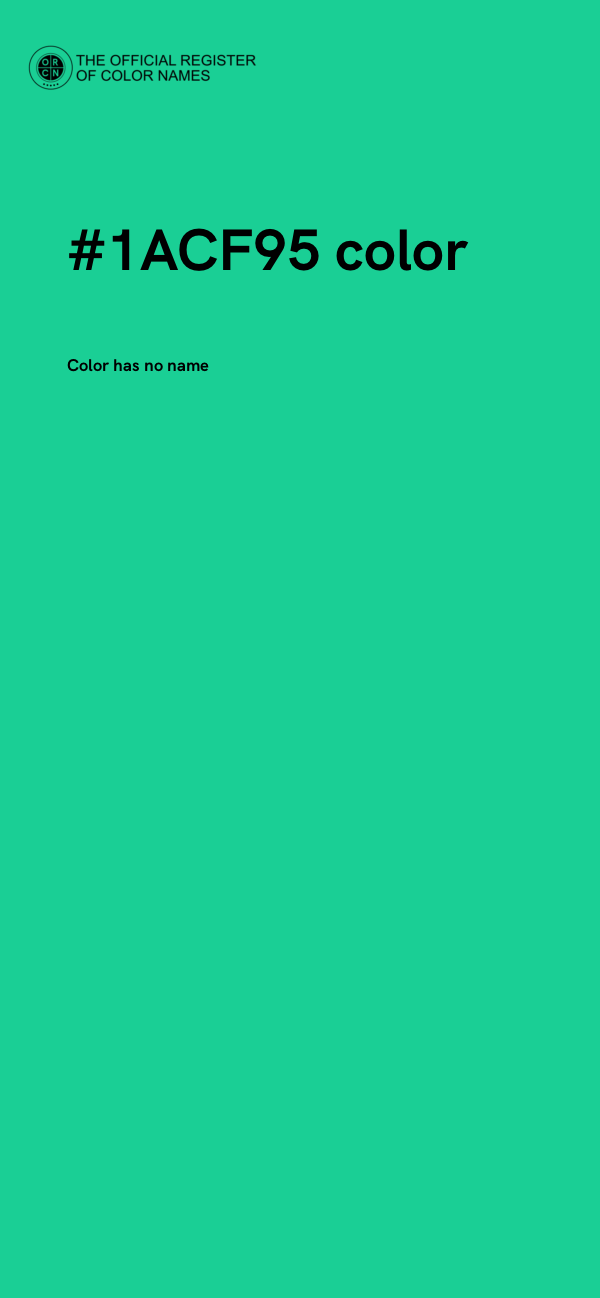 #1ACF95 color image