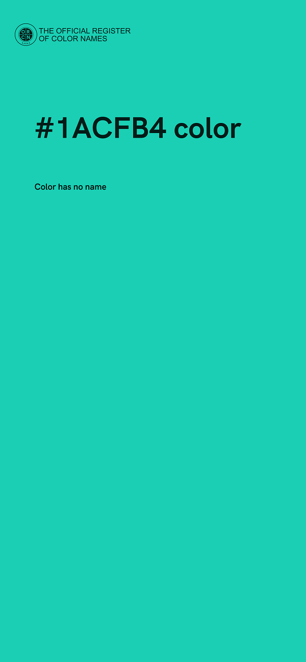 #1ACFB4 color image