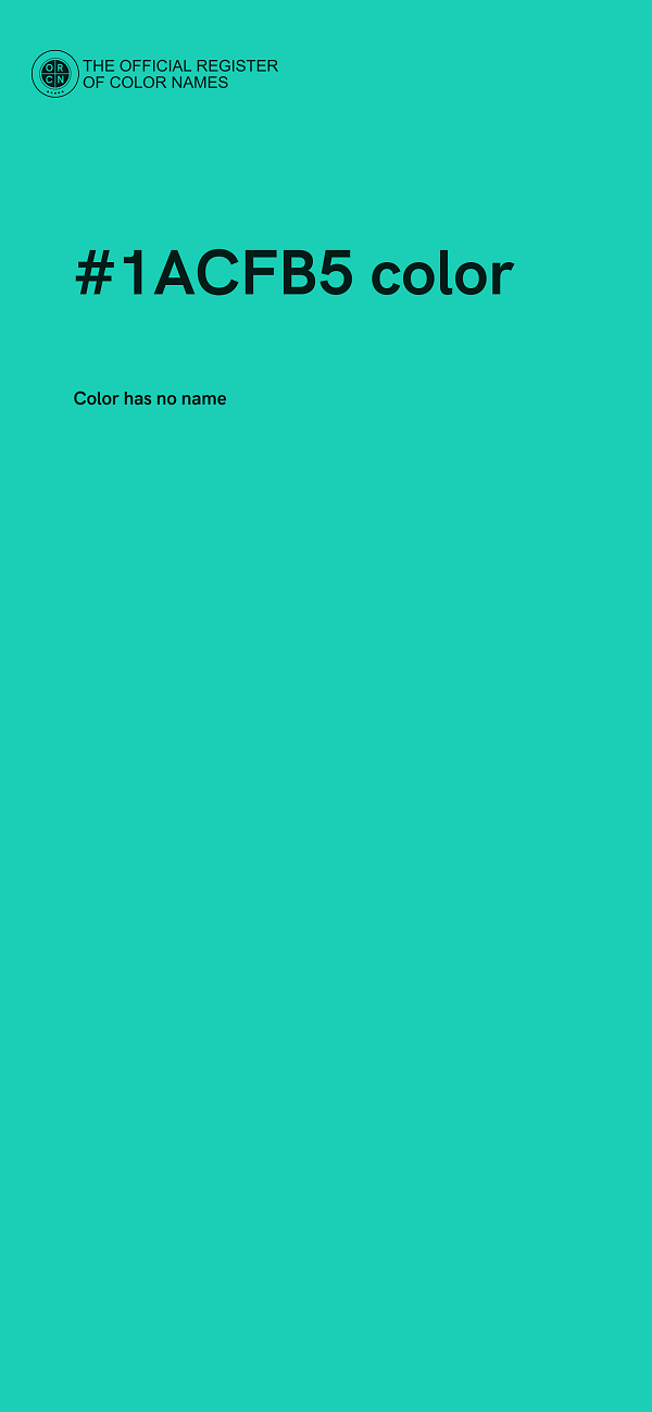 #1ACFB5 color image