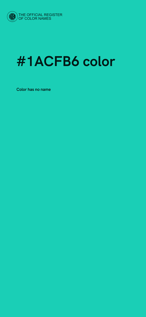 #1ACFB6 color image