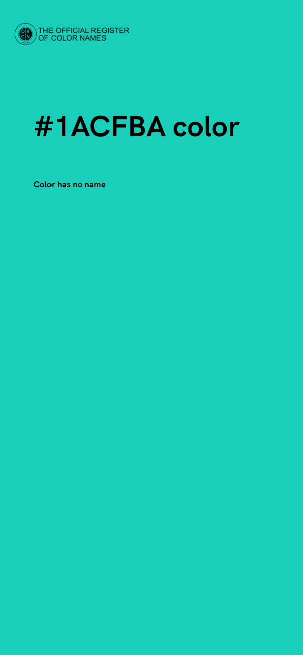 #1ACFBA color image