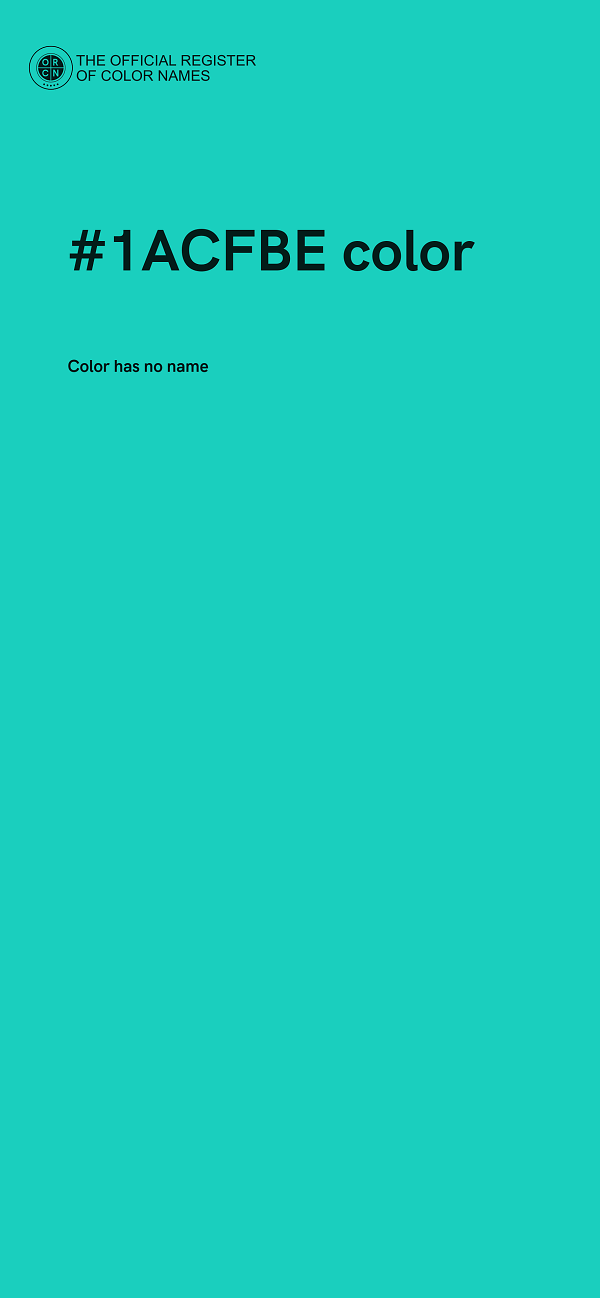 #1ACFBE color image