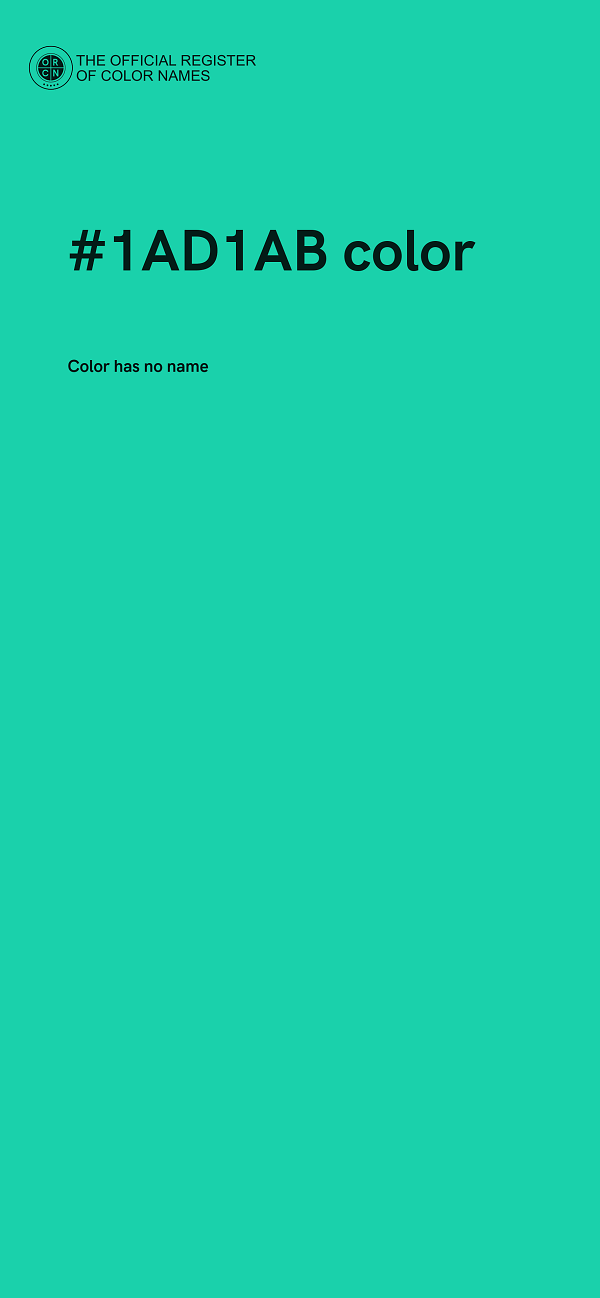 #1AD1AB color image