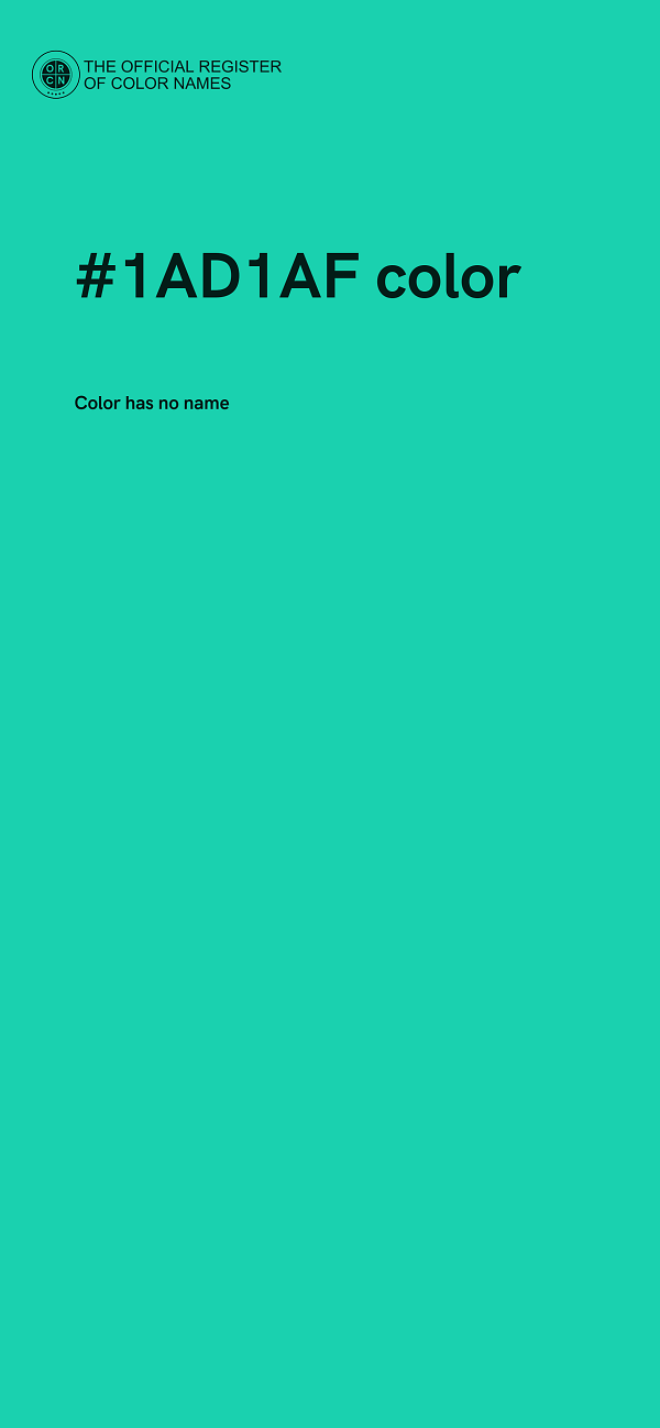 #1AD1AF color image