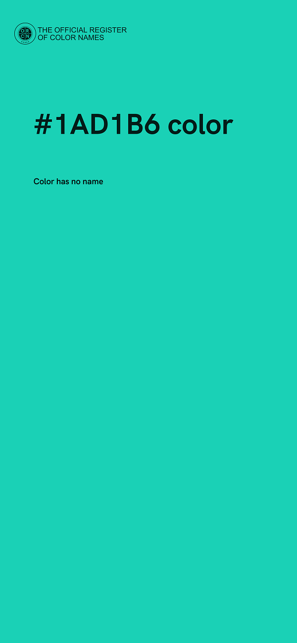 #1AD1B6 color image