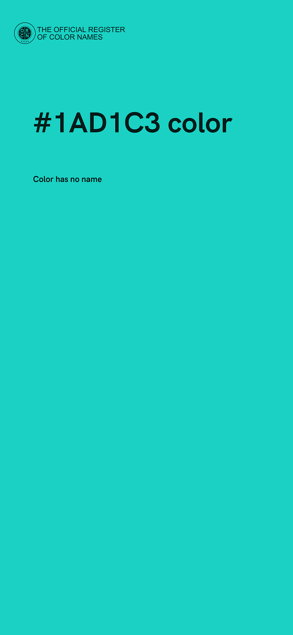 #1AD1C3 color image