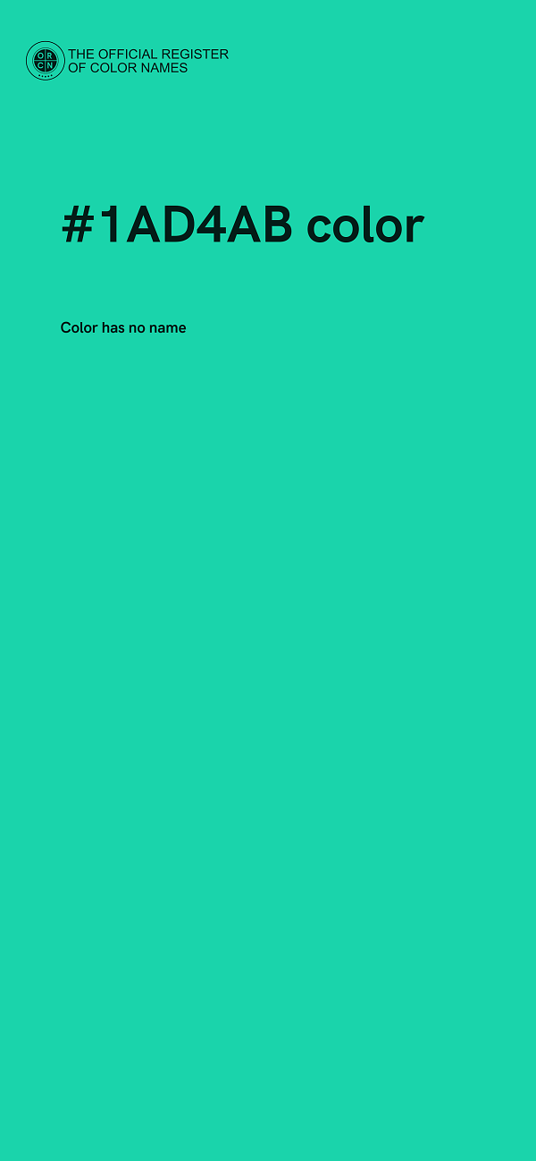 #1AD4AB color image