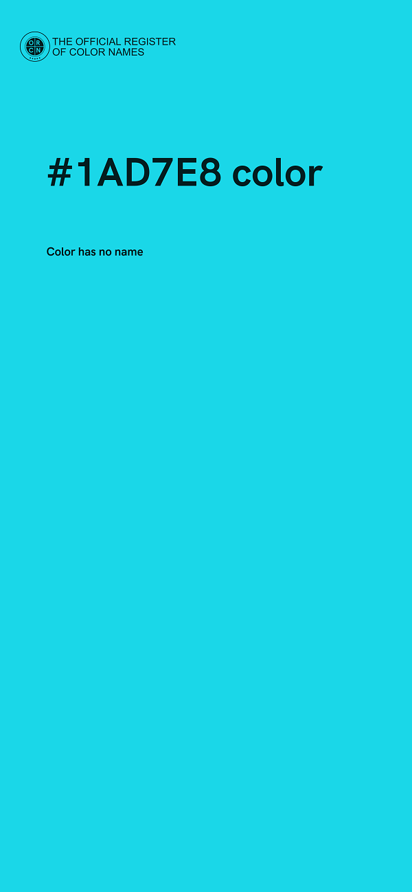 #1AD7E8 color image